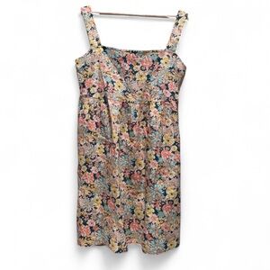 NWT SM Wardrobe‎ Sleeveless Cotton Colorful Floral Dress Size Medium